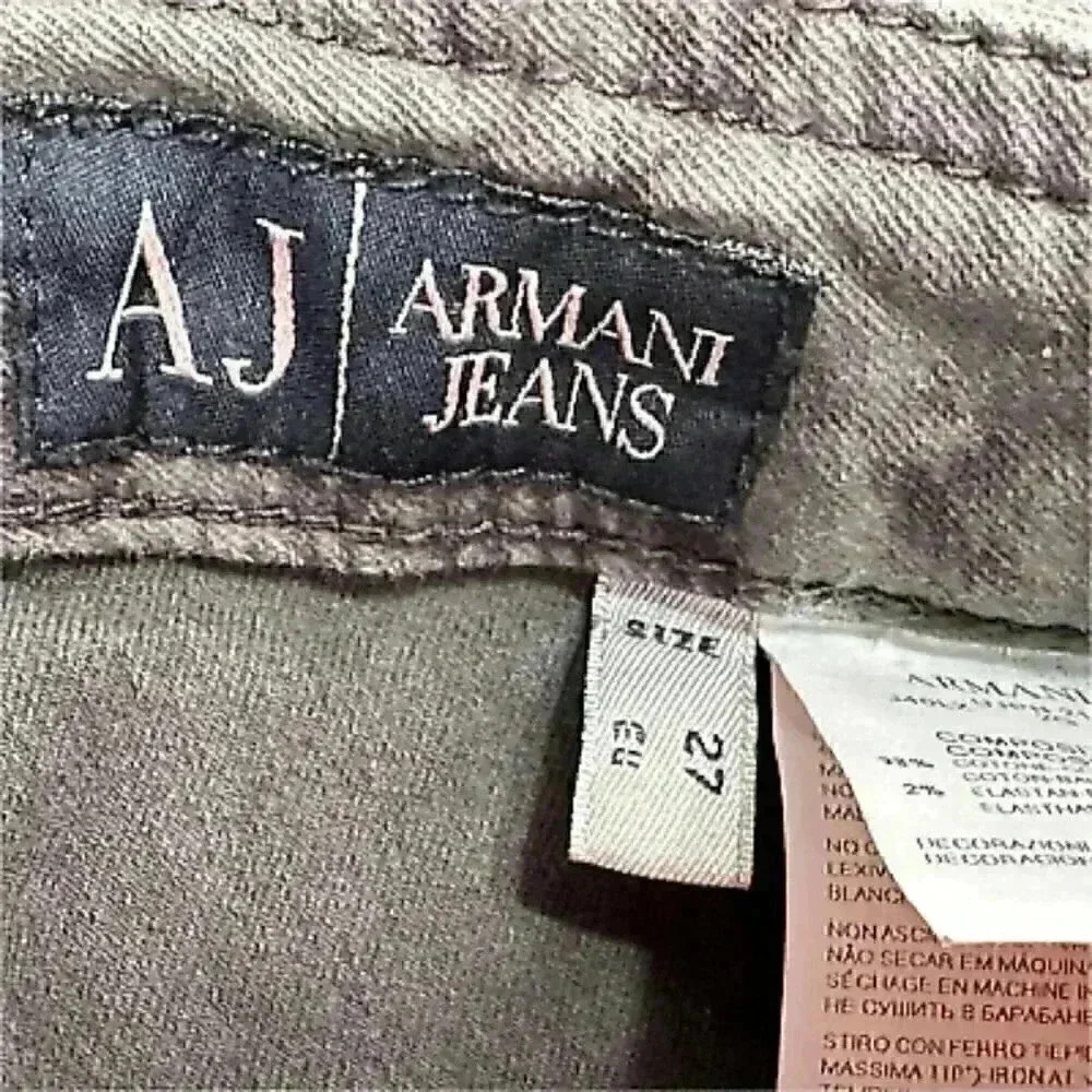 Giorgio Armani Jeans Gray Charcoal Women's 27 Skinny View 3